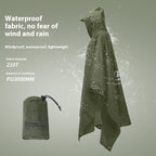 3-in-1 Outdoor Regenponcho – Leicht, Wasserdicht & Vielseitig