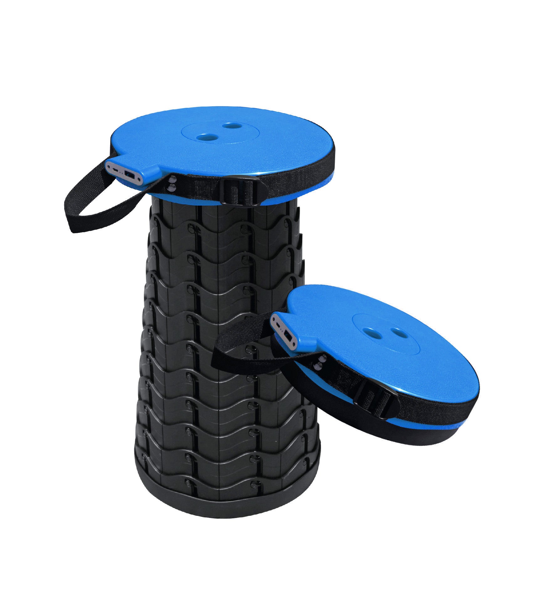 Tragbarer, ausziehbarer Teleskop-Hocker mit USB-Anschluss – Komfort trifft Innovation!